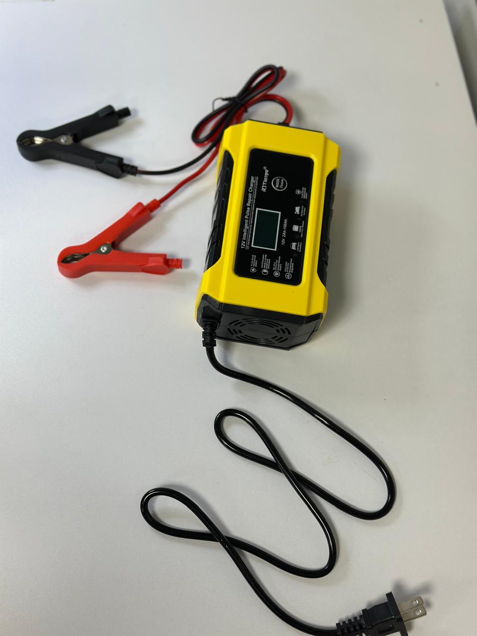 Kit Cargador de Batería 12V Inteligente + Linterna LED de Emergencia Recargable